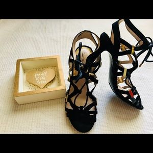 Strappy Black Heels. Worn only once!